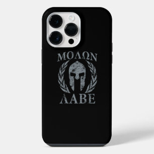 Molon Labe Spartaanse Helm Lauwerbladeren iPhone 14 Pro Max Hoesje