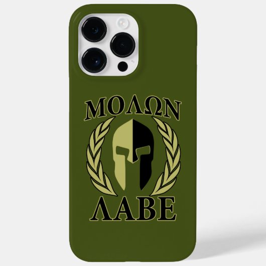 Molon Labe Spartaanse helm lauweren Case-Mate iPhone Case (Achterkant)