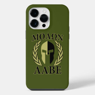 Molon Labe Spartaanse helm lauweren iPhone 14 Pro Max Hoesje