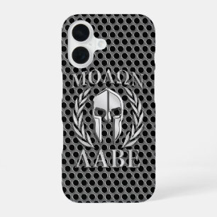 Molon Labe Spartaanse Helm Lauwerkrans iPhone 16 Hoesje