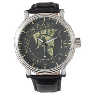 Molon Labe Spartaanse helm militair camouflage Horloge
