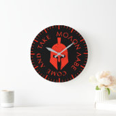 Molon Labe Spartaanse Helm Rood  Grote Klok (Huis)