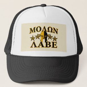 Molon Labe Spartaanse krijger helm gouden decorati Trucker Pet