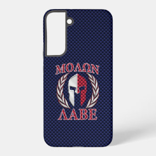 Molon Labe Spartaanse Krijger Koolstofvezel Stijl Samsung Galaxy Hoesje