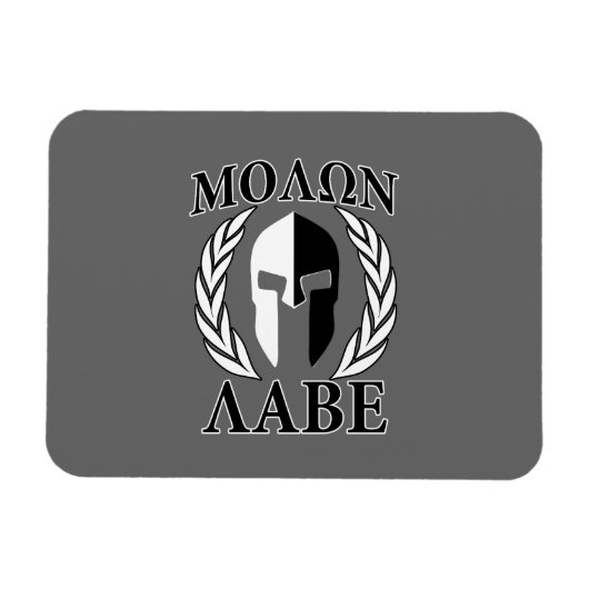 Molon Labe Spartaanse Masker Armor Lauweren Monoch Magneet (Horizontaal)