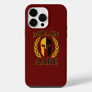 Molon Labe Spartaanse Masker Lauweren Bourgondiëro iPhone 14 Pro Max Hoesje