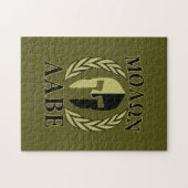 Molon Labe Spartaanse Masker Lauwerieren Olijfgroe Legpuzzel (Horizontaal)