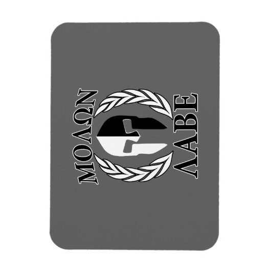 Molon Labe Spartaanse Masker Wapenrusting Lauwerkr Magneet (Verticaal)