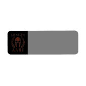 Molon Labe Spartaanse Oorlogsmasker Lauweren IJzer Etiket (Voorkant)