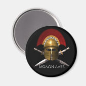 Molon Labe Spartaanse schedel Magneet (Voorkant / Achterkant)