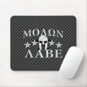 Molon Labe Spartaanse Warrior 5 sterren Koolstof Muismat (Met muis)