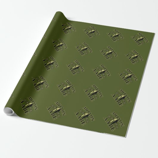 Molon Labe Spartan 5 sterren Olive Green Cadeaupapier (Uitgerold)