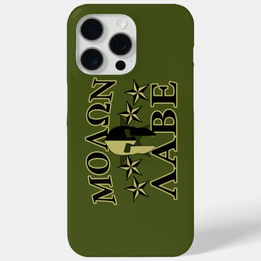 Molon Labe Spartan 5 sterren Olive Green Case-Mate iPhone Case (Achterkant)