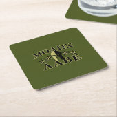 Molon Labe Spartan 5 sterren Olive Green Kartonnen Onderzetters (Schuin)
