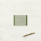 Molon Labe Spartan 5 sterren Olive Green Post-it® Notes (Op bureau)