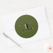 Molon Labe Spartan 5 sterren Olive Green Ronde Sticker (Envelop)