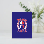 Molon Labe Spartan Armor Laurels Navy Blue Briefkaart (Staand voorkant)