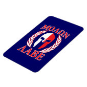 Molon Labe Spartan Armor Laurels Navy Blue Magneet (Linkerzijde)