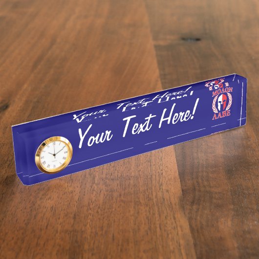 Molon Labe Spartan Armor Laurels Navy Blue Naambordje (Zijkant)