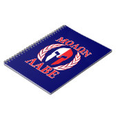 Molon Labe Spartan Armor Laurels Navy Blue Notitieboek (Linkerzijde)