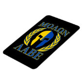Molon Labe Spartan Armor Laurels Yellow Blue Magneet (Linkerzijde)