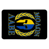 Molon Labe Spartan Armor Laurels Yellow Blue Magneet (Horizontaal)