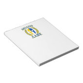 Molon Labe Spartan Armor Laurels Yellow Blue Notitieblok (Schuin)