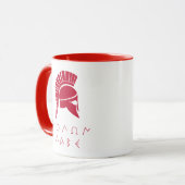 "Molon Labe" Spartan defiance met antieke helm Mok (Voorkant links)