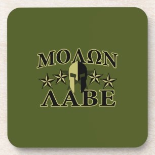 Molon Labe Spartan Helmet 5 sterren Drankjes Onderzetter