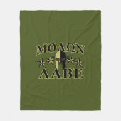 Molon Labe Spartan Helmet 5 sterren Fleece Deken (Voorkant)