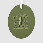 Molon Labe Spartan Helmet 5 sterren Ornament (voorkant)