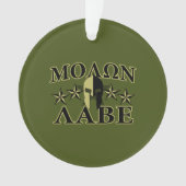 Molon Labe Spartan Helmet 5 sterren Ornament (voorkant)