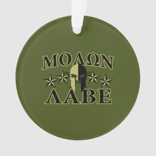 Molon Labe Spartan Helmet 5 sterren Ornament
