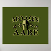 Molon Labe Spartan Helmet 5 sterren Poster (Voorkant)