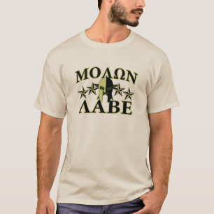 Molon Labe Spartan Helmet 5 sterren T-shirt