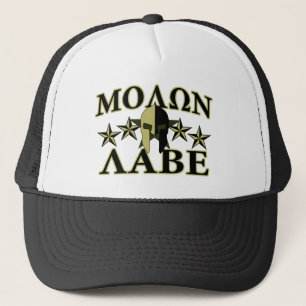 Molon Labe Spartan Helmet 5 sterren Trucker Pet