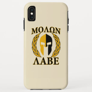 Molon Labe Spartan Helmet Laurels Beige Case-Mate iPhone Case