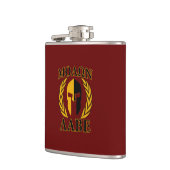 Molon Labe Spartan Helmet Laurels Black Heupfles (Links)