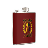Molon Labe Spartan Helmet Laurels Black Heupfles (Rechts)