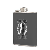 Molon Labe Spartan Helmet Laurels Black Heupfles (Links)