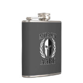 Molon Labe Spartan Helmet Laurels Black Heupfles (Rechts)