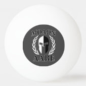 Molon Labe Spartan Helmet Laurels Black Pingpongbal (Achterkant)