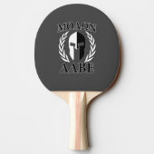 Molon Labe Spartan Helmet Laurels Black Tafeltennisbatje (Achterkant)