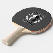 Molon Labe Spartan Helmet Laurels Black Tafeltennisbatje (Voorkant Gekanteld)