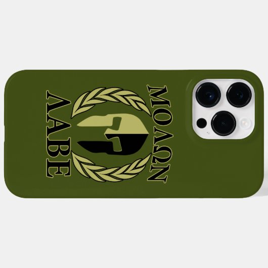 Molon Labe Spartan Helmet Laurels Case-Mate iPhone Case (Achterkant (horizontaal))