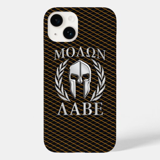 Molon Labe Spartan Helmet Laurels Case-Mate iPhone Case (Achterkant)