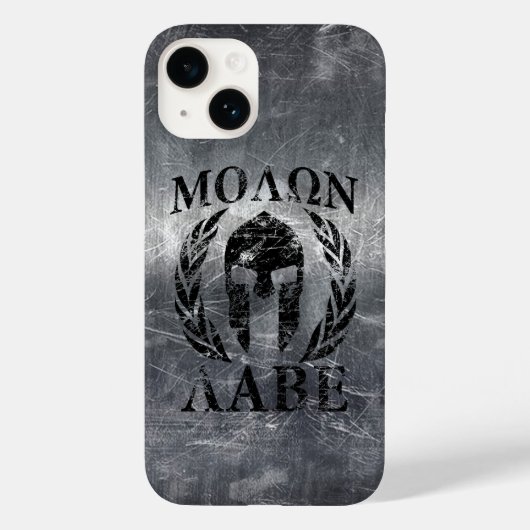 Molon Labe Spartan Helmet Laurels Case-Mate iPhone Case (Achterkant)