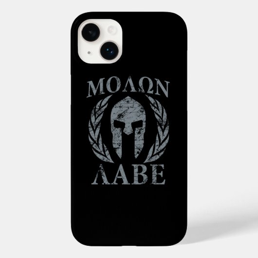 Molon Labe Spartan Helmet Laurels Case-Mate iPhone Case (Achterkant)