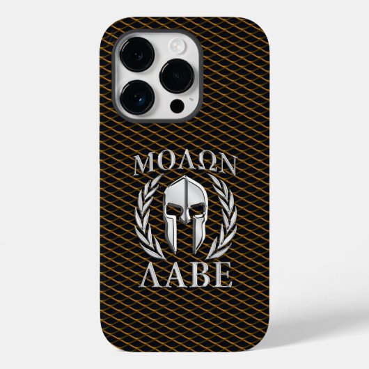 Molon Labe Spartan Helmet Laurels Case-Mate iPhone Case (Achterkant)