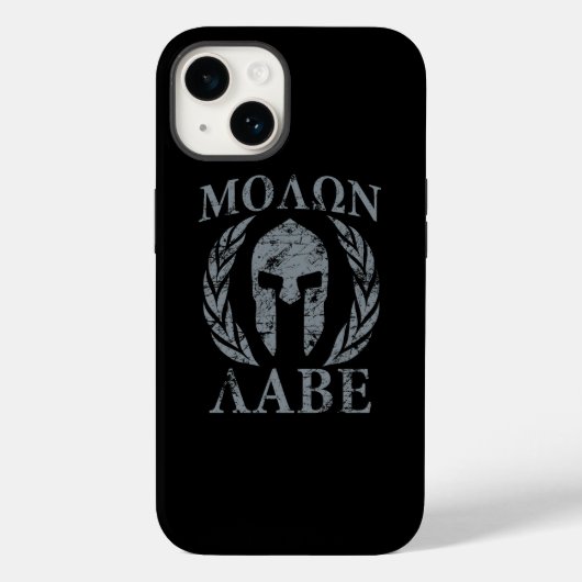 Molon Labe Spartan Helmet Laurels Case-Mate iPhone Case (Achterkant)